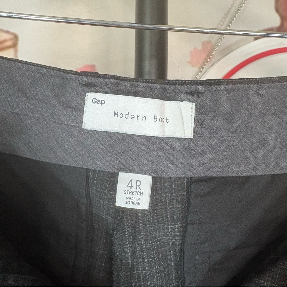GAP Charcoal Gray Regular-Waist Wide-Leg Dress Pants - Picture 10 of 12